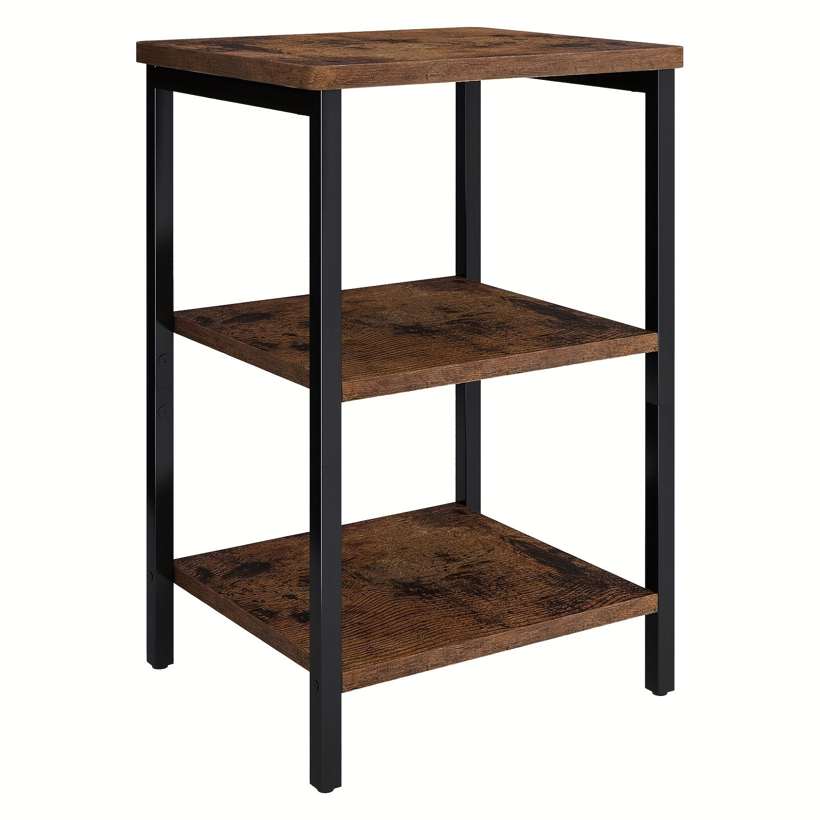 Rustic Brown Three Tiered Side Table