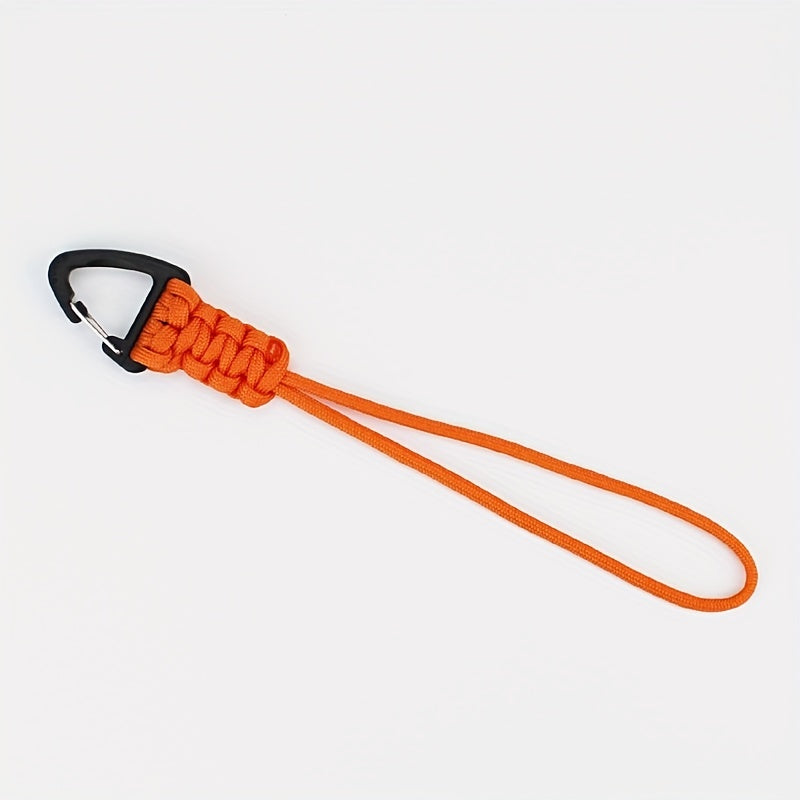 Braided Nylon Keychain w/ Metal Triangle Buckle