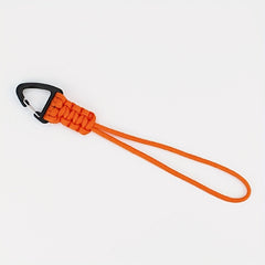 Braided Nylon Keychain w/ Metal Triangle Buckle