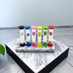 6pcs Kids Classroom Game Hourglass Timer Set 30s 1 2 3 5 10 Min Fall Prevention