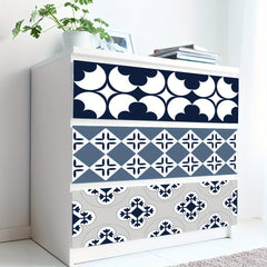 6pcs Staircase Retro Tile Wall Sticker, Waterproof Self-adhesive Vinyl Decal