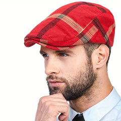 Red Cap Newsboy Hats Golf Scally Cap Summer Hat For Men Women