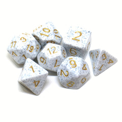 7pcs Stone Style Dice Board Game Dice Polyhedral RPG Dice
