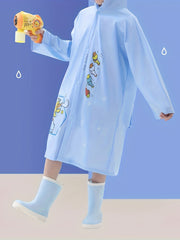 Duck Graphic Raincoat Reflective Hoodie for Kids