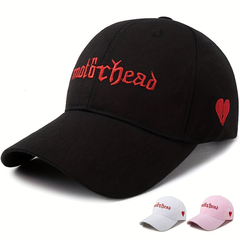 Gothic Letter Embroidery Baseball Cap Breathable Dad Hat Adjustable
