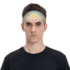 Rainbow Geometric Pattern Sport Headband