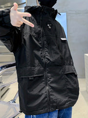Kid's Zip Up Hooded Windbreaker Jacket for Outdoor Activities