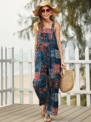 Wide Leg Overall Jumpsuit Women's Clothing