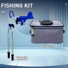 Collapsible Fishing Bucket with Rod Holder Leak-proof Live Bait Bucket