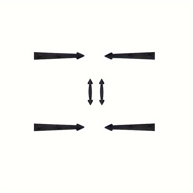 6pcs Garage Door Magnetic Decorative Hardware Faux Hinges Handles Kit