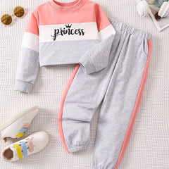 Girls Princess Long Sleeve Sweatshirt & Sweatpants