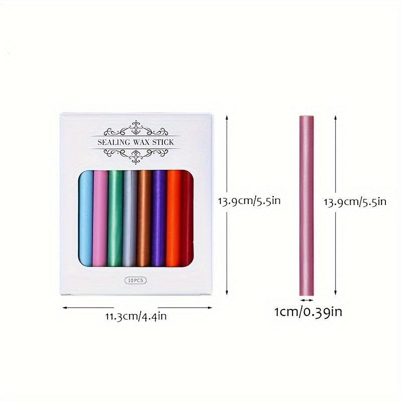 10pcs Retro Sealing Wax Sticks Set for Gift Wrapping Envelope Sealing