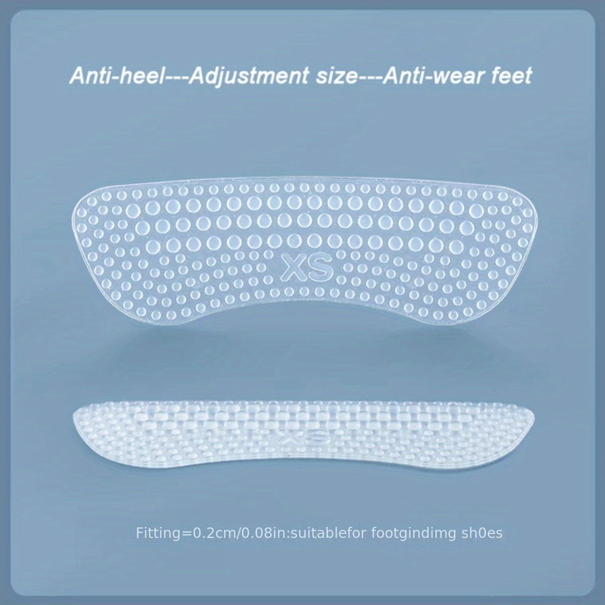 1 Pair Silicone Heel Stickers Heels Grips Non Slip Inserts Pads Foot Care