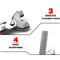 Fly Fishing Knot Tying Tool with Retractors - Hooks Lures Flies