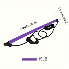 Purple Pilates Tension Band Fitness Exercise Body Shaping