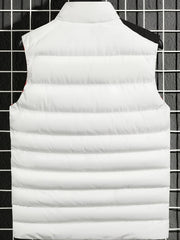 Men's Casual Loose Stand Collar Sleeveless Fleece Warm Vest