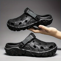 Men's Hollow Out Closed Toe Sandals Soft Sole Walking Shoes