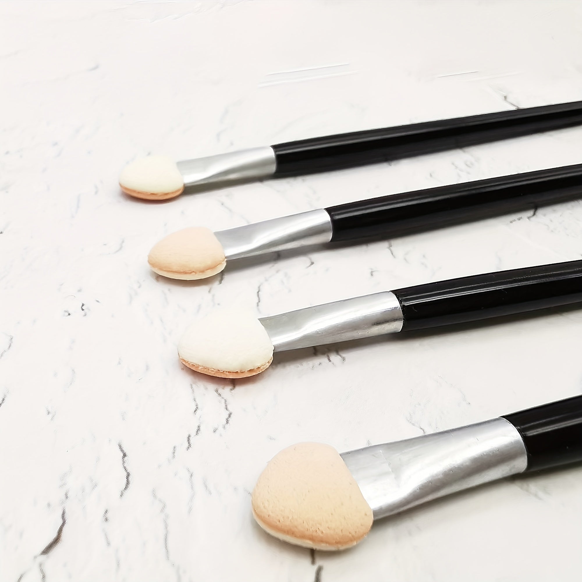 50Pcs 10 Eyeshadow Brushes Sponge Applicators For Women