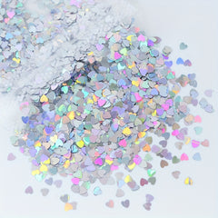 3D Holographic Heart Nail Glitter for Nail Art