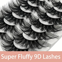 Fluffy 25mm 9D Volume Faux Mink Lashes Halloween Cosmetics