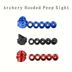 5pc Compound Bow Peep Sight Set 37 45 Degree Hooded Inner Core Kit