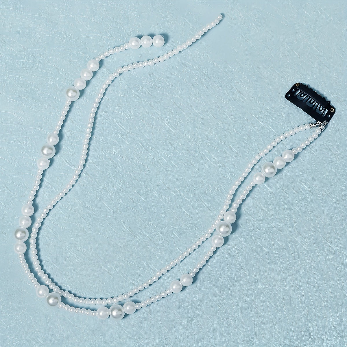 Faux Pearl Beaded Tassel Hair Clip Headpiece