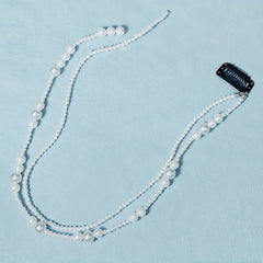 Faux Pearl Beaded Tassel Hair Clip Headpiece