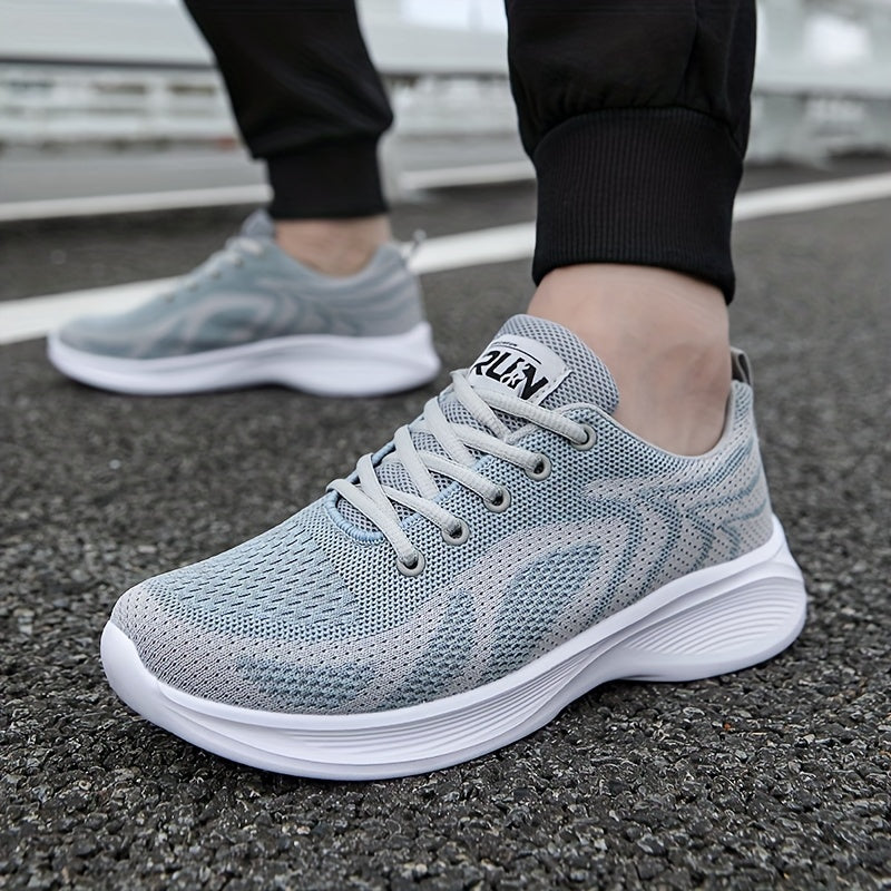 Men's Knit Running Shoes Breathable Soft Sole Sneakers