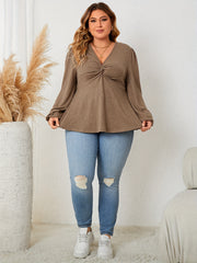 Twist Front Long Sleeve Top