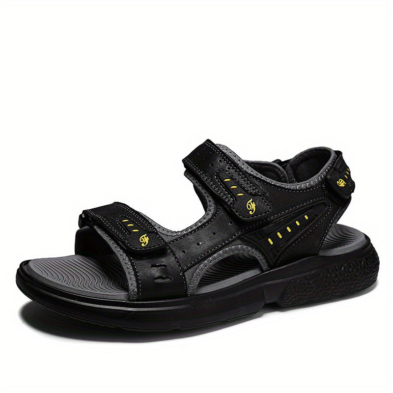 Men's Open Toe Strap Sandals Hook Loop Fastener Anti Skid Soft Sole