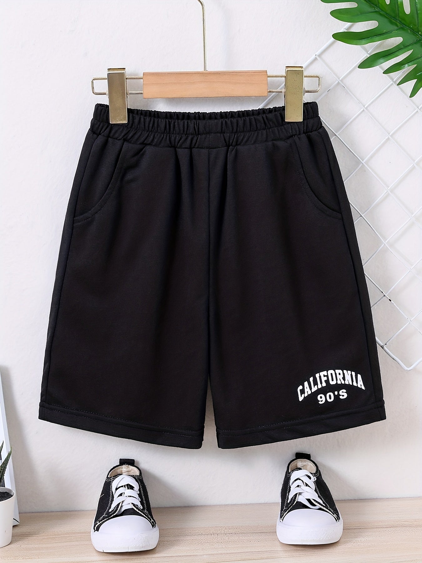 Boys Teen Casual CALIFORNIA Elastic Waist Shorts for Summer