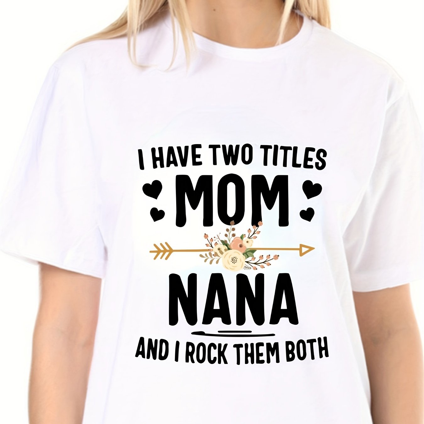 Street Style Crew Neck T-shirt for Women
