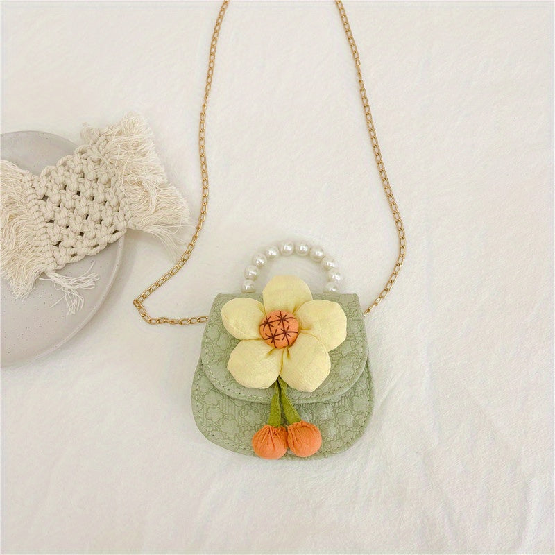 Flower Crossbody Bag Coin Purse Handbag Gift For Kids Girls