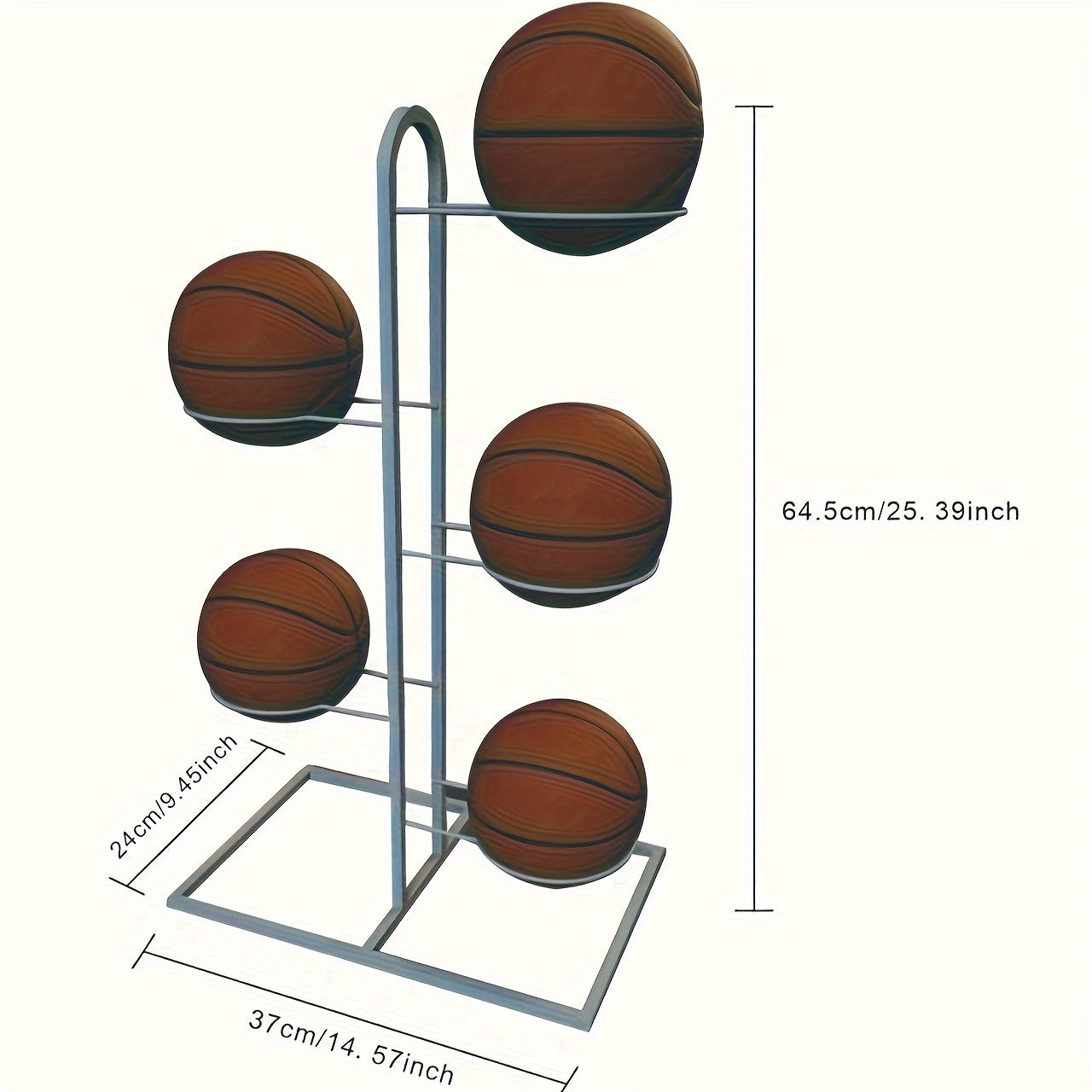 Ball Storage Rack Basketball Display Stand Portable Outdoor Ball Stand Holder