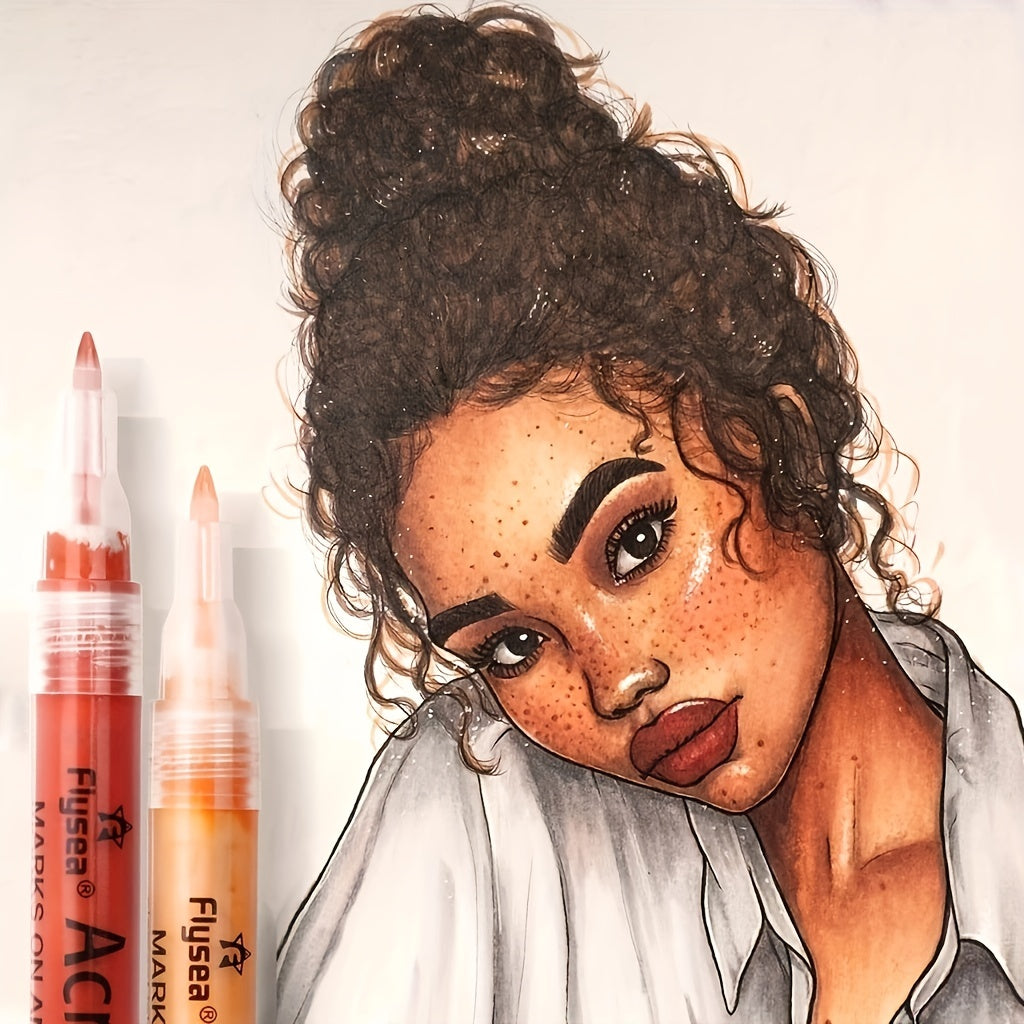 Skin Tones Art Markers Set Of 12 For Face Body Paint Rocks Canvas