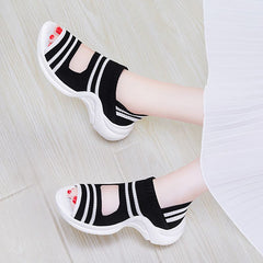 Open Toe Knitting Sandals Lightweight Sports Shoes