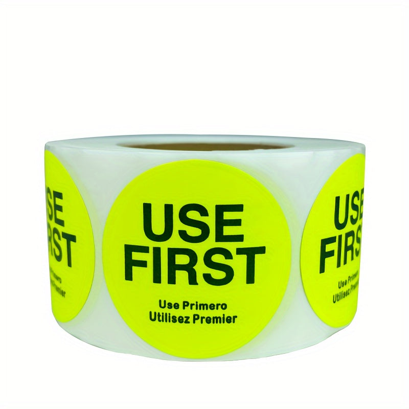 500pcs 3 Use First Inventory Control Labels Permanent Adhesive
