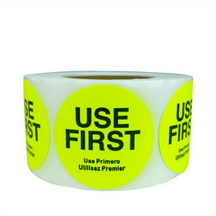 500pcs 3 Use First Inventory Control Labels Permanent Adhesive