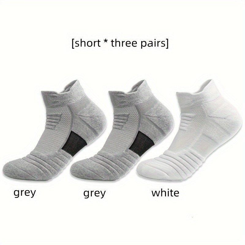 Men's Thick Cotton Basketball Socks - Anti-Slip & Breathable