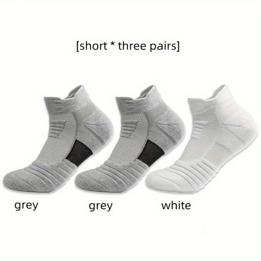 Men's Thick Cotton Basketball Socks - Anti-Slip & Breathable