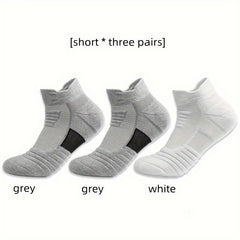 Men's Thick Cotton Basketball Socks - Anti-Slip & Breathable