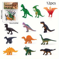 12pcs Mini Dinosaur Model Animal Insect Marine Life Toy Set