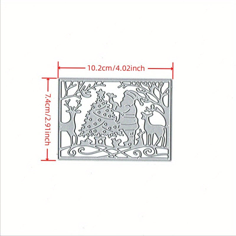 1pc Santa Claus Border Cover Cutting Mold For DIY Scrapbooking