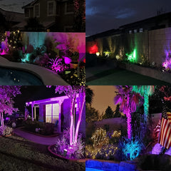 2pcs Solar Landscape Spotlights Waterproof IP65 3 Lighting Modes 38LED Solar