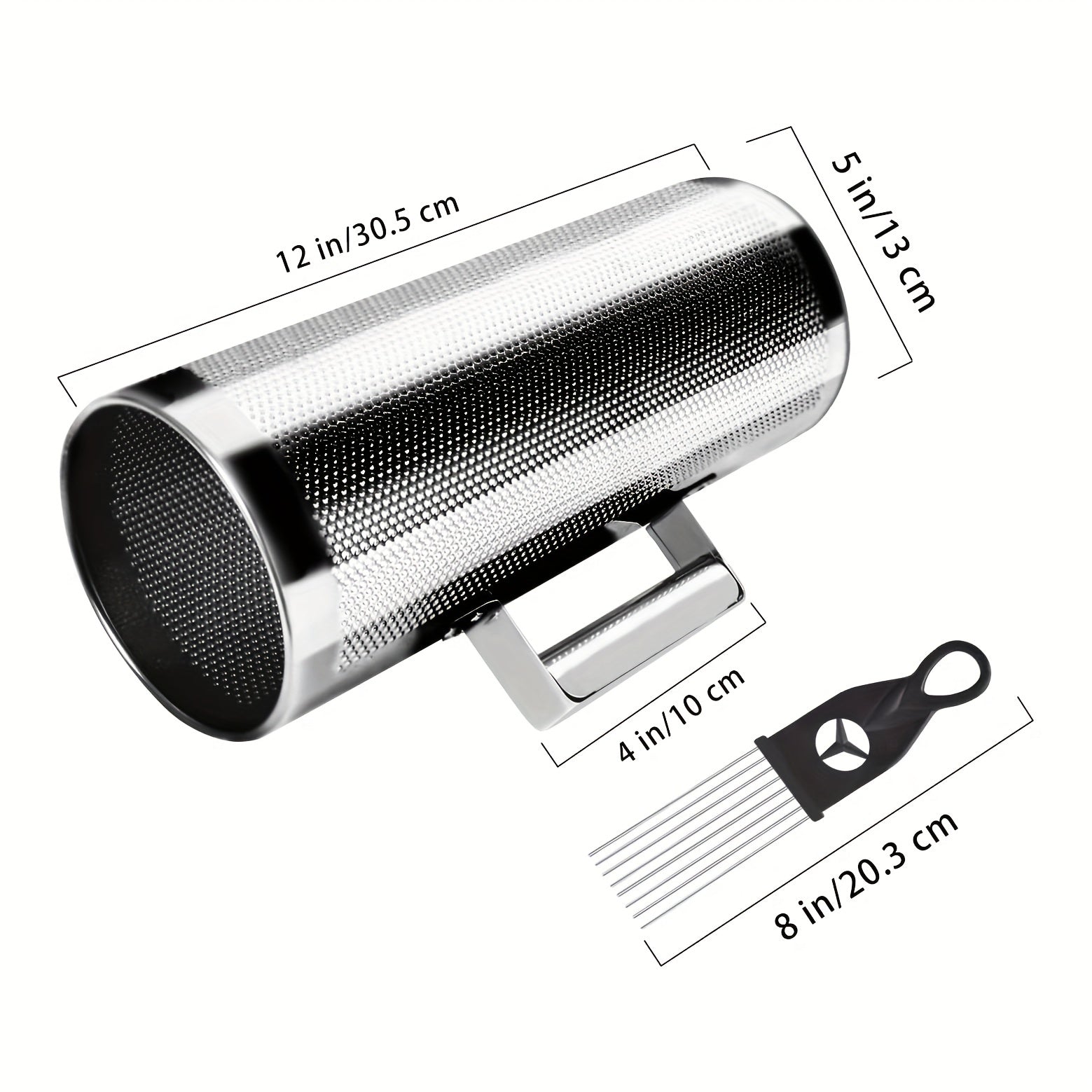 Stainless Steel 30cm Guiro Instrument With Scraper