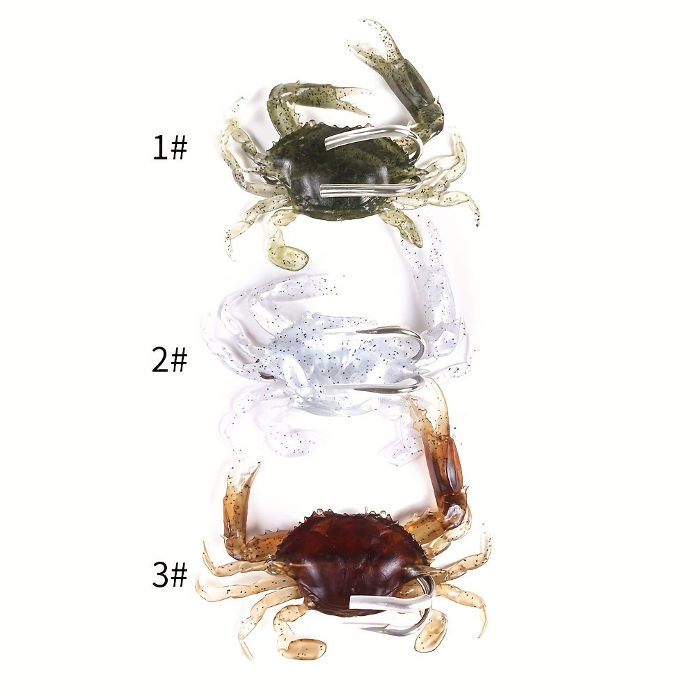 3pcs Bionic Soft Bait 19g Crab Bait for Sea Fishing Tackle