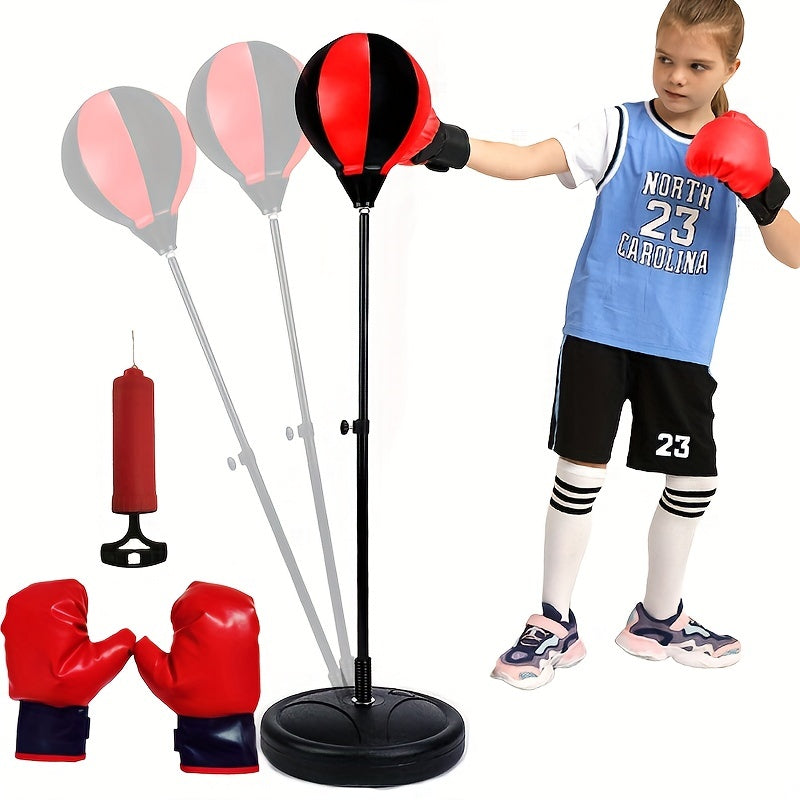 Boxing Ball Set with Stand and Gloves
