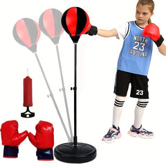 Boxing Ball Set with Stand and Gloves