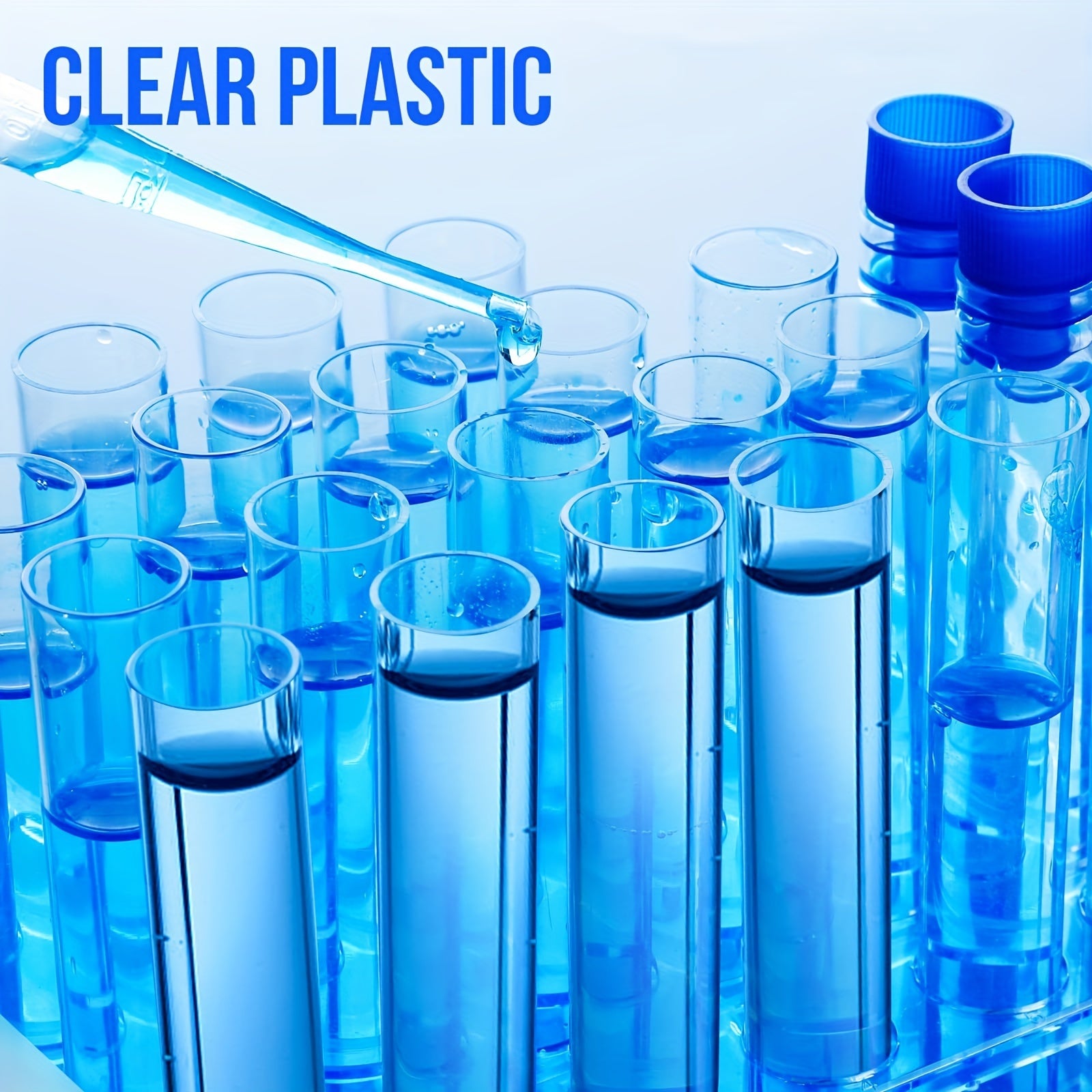 20pcs Clear Plastic Tubes with Lids 16 100mm for Jewelry Seed Beads