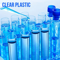 20pcs Clear Plastic Tubes with Lids 16 100mm for Jewelry Seed Beads